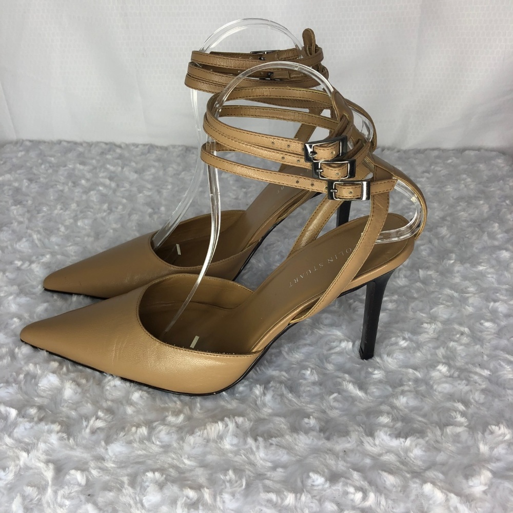 Colin Stuart Tan Ankle Straps (NWOB)